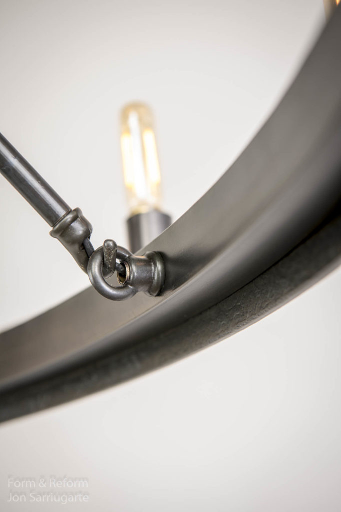 I made this light for my mother in law Jackie Mate. She wanted to replace the over the top scrolled wrought iron fixture that came with their new home. I had made her a light for her last home and the new owner insisted it stay with the home. It needed to fit with the other iron fixture but stay simple. Borrowing from the lights I did for Harvard, the RH hit Camino and Gioa with came up with our new light Mate. Looking forward to holiday meals under this light! https://formandreform.com/mate-36/