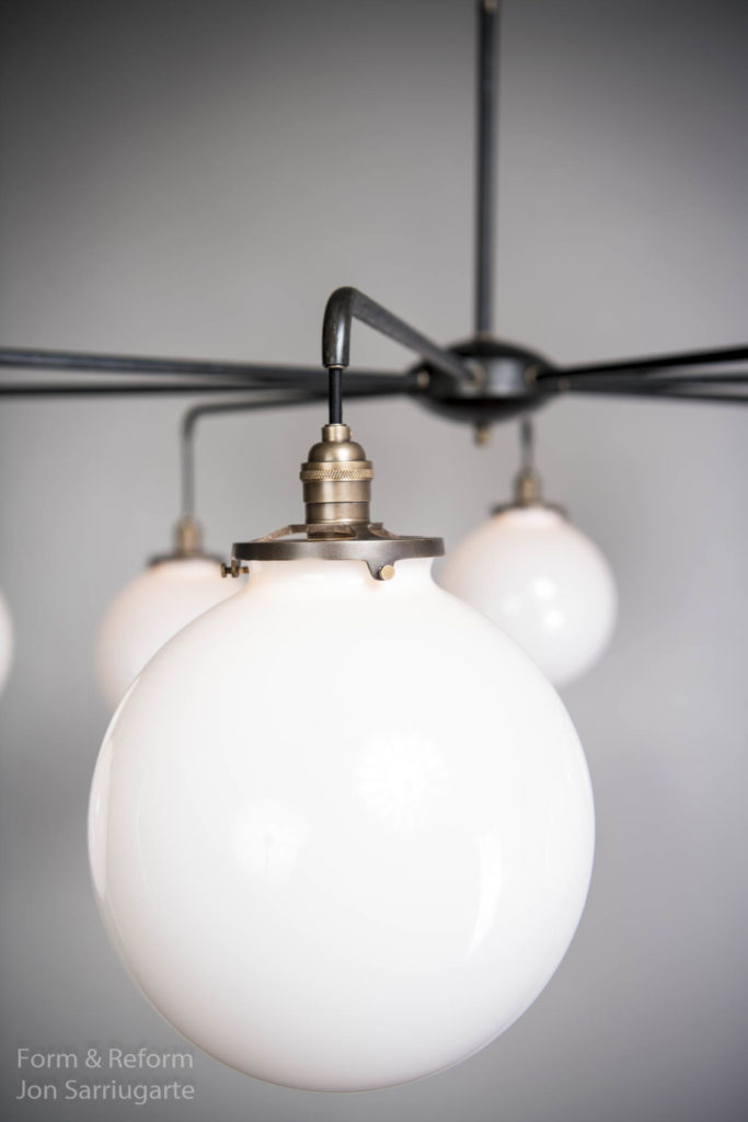 Jona Chandelier with Milk Glass