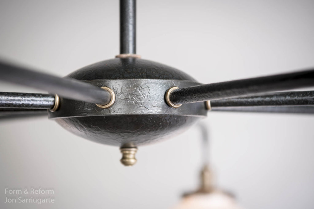 Jona Chandelier with Milk Glass