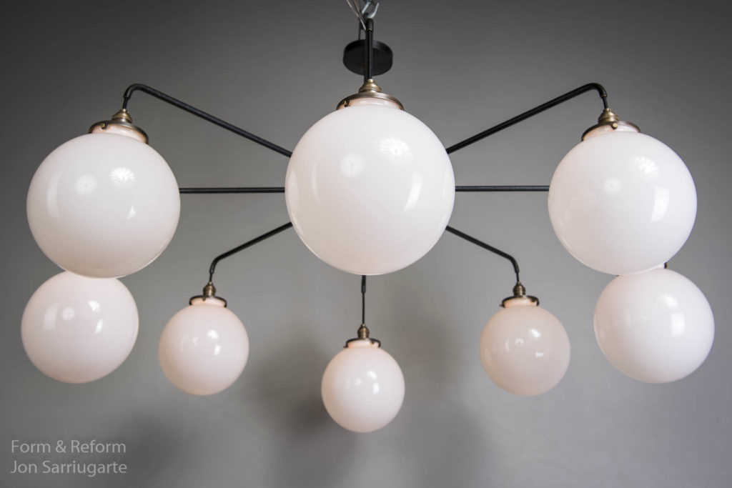 Jona Chandelier with Milk Glass