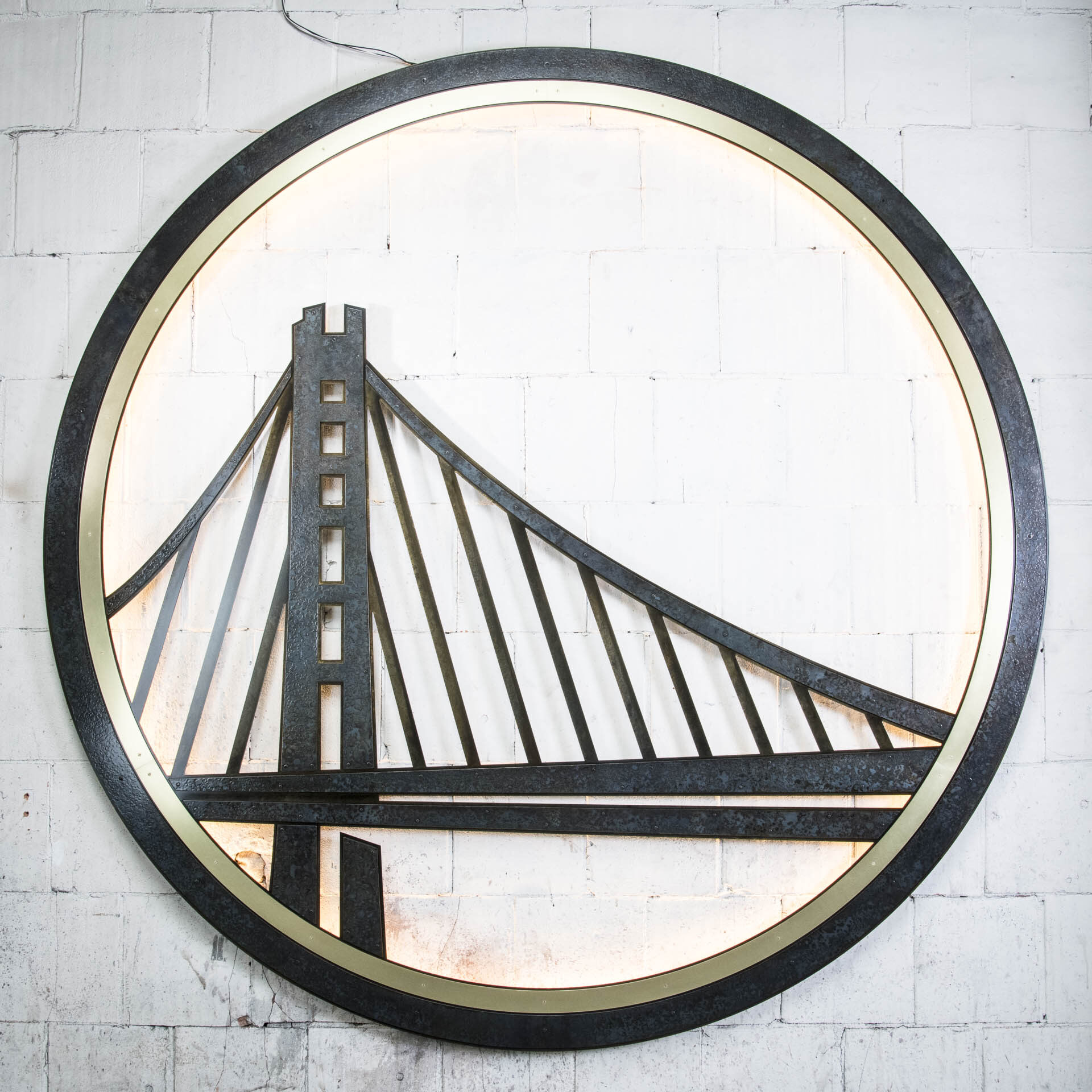 Warriors lobby logo for Chase Center SF CA