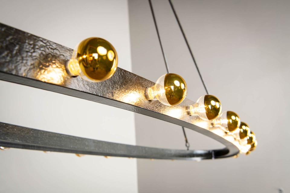 Berriz is an adaptation to the Standish and Winthrop chandelier I designed that are now situated at the Harvard Winthrop House, this chandelier has clean geometric lines textured with a hand-forged firescale finish for a refined and balanced look. https://formandreform.com/standish/ Berriz is an adaptation to the Standish and Winthrop chandelier I designed that are now situated at the Harvard Winthrop House, this chandelier has clean geometric lines textured with a hand-forged firescale finish for a refined and balanced look. https://formandreform.com/standish/