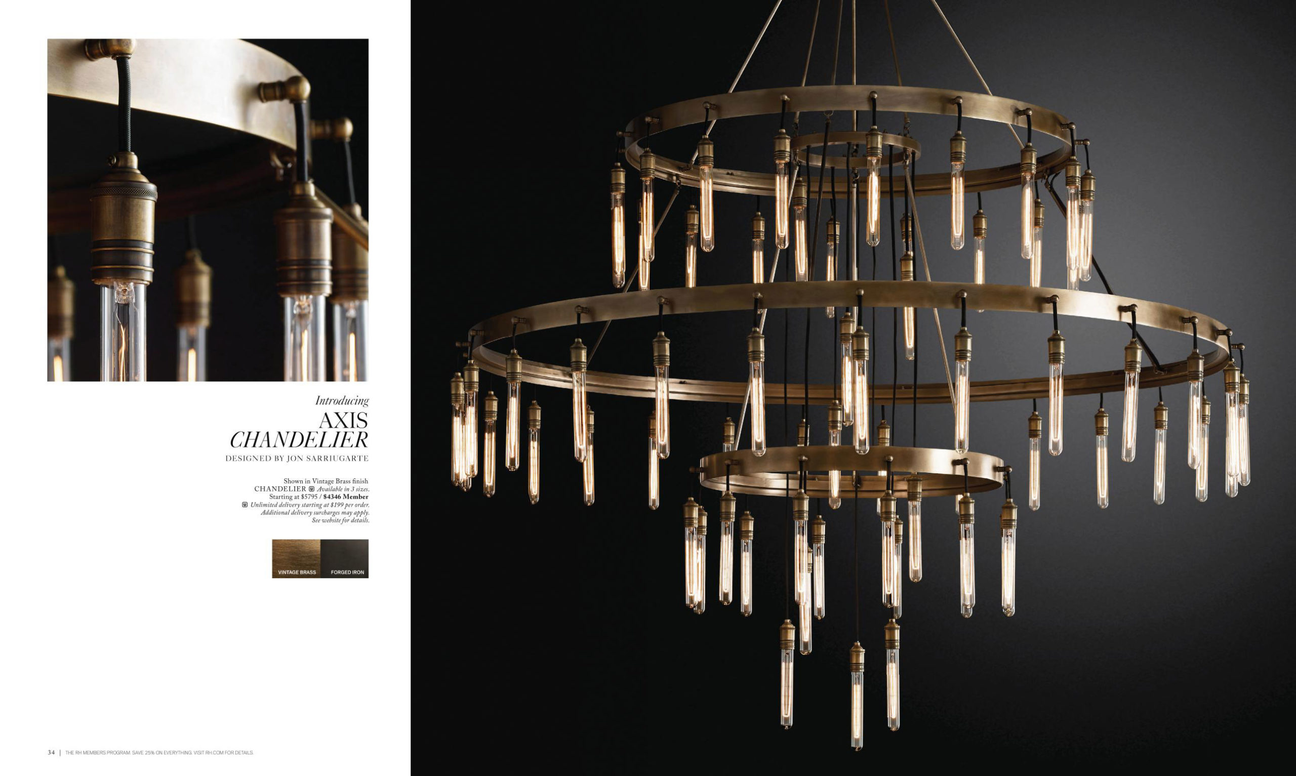 axis chandelier rh