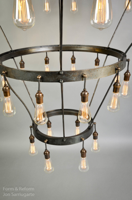 Oregon Electric Station Custom, Peralta Forged Iron Chandeliers